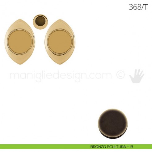 Maniglia per porta scorrevole Clip Mandelli 368T senza serratura bronzo scultura