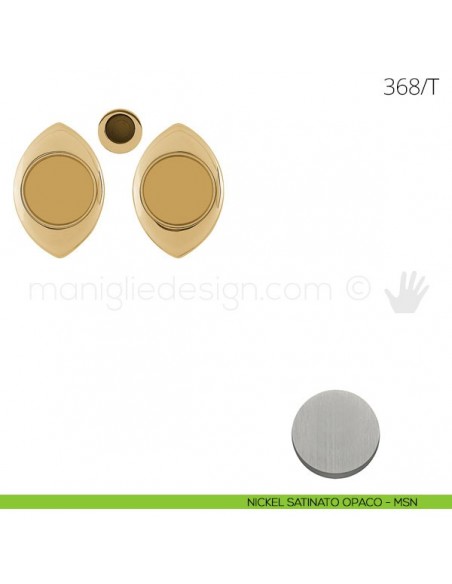 Maniglia per porta scorrevole Clip Mandelli 368T senza serratura nickel satinato opaco