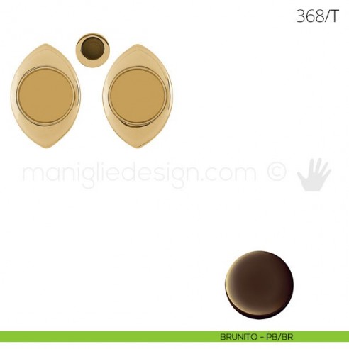 Maniglia per porta scorrevole Clip Mandelli 368T senza serratura brunito