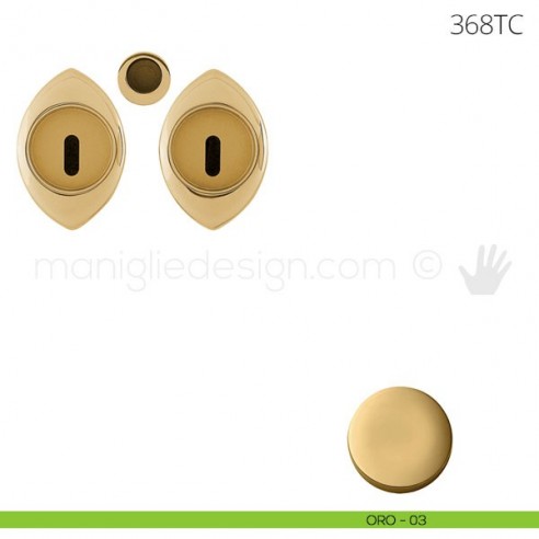 Maniglia per porta scorrevole Clip Mandelli 368T con chiave senza serratura oro