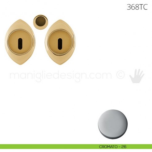 Maniglia per porta scorrevole Clip Mandelli 368T con chiave senza serratura cromato