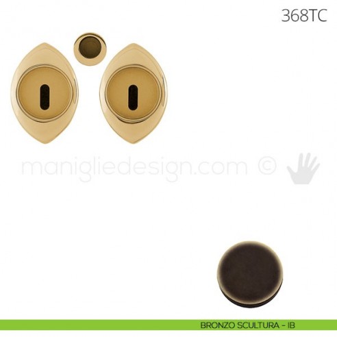 Maniglia per porta scorrevole Clip Mandelli 368T con chiave senza serratura bronzo scultura