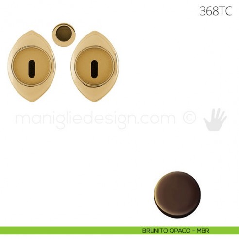 Maniglia per porta scorrevole Clip Mandelli 368T con chiave senza serratura brunito opaco