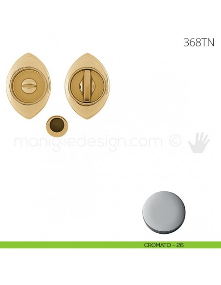 Maniglia per porta scorrevole Clip Mandelli 368T con nottolino senza serratura cromato