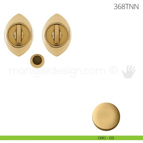 Maniglia per porta scorrevole Clip Mandelli 368T con nottolino interno ed esterno senza serratura oro