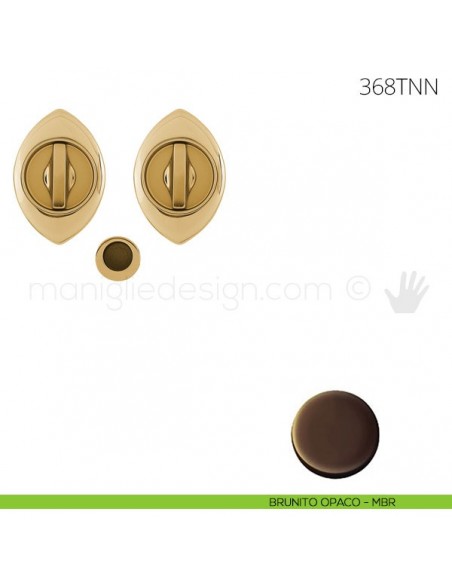 Maniglia per porta scorrevole Clip Mandelli 368T con nottolino interno ed esterno senza serratura brunito opaco