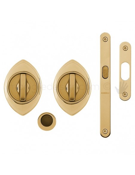 Maniglia per porta scorrevole Clip Mandelli 368T con nottolino interno ed esterno con serratura