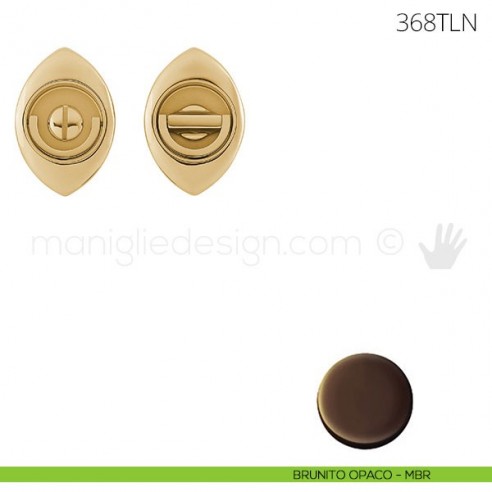 Maniglia per porta a libro Clip Mandelli 368T con doppio anello senza serratura brunito opaco