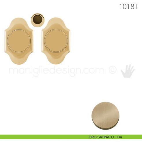 Maniglia per porta scorrevole Clip Mandelli 1018T senza serratura oro satinato