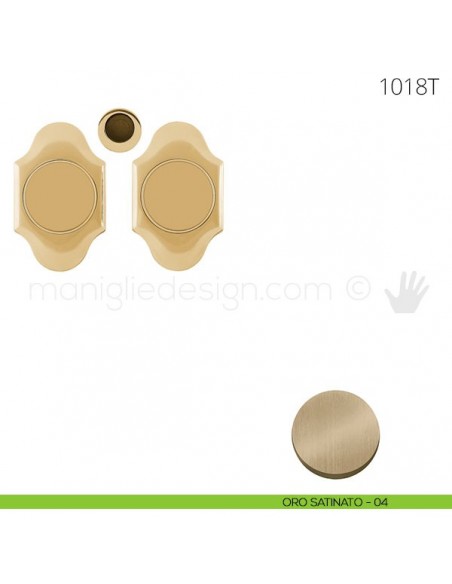 Maniglia per porta scorrevole Clip Mandelli 1018T senza serratura oro satinato