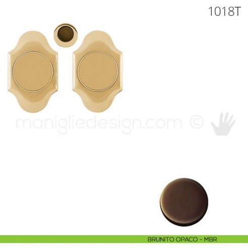 Maniglia per porta scorrevole Clip Mandelli 1018T senza serratura brunito opaco