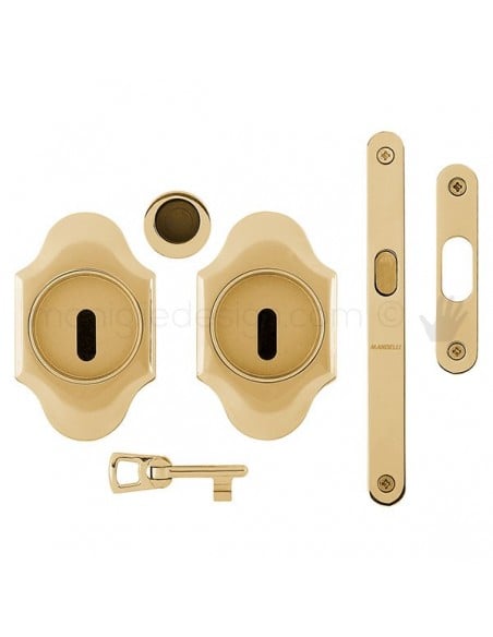 Maniglia per porta scorrevole Clip Mandelli 1018T con chiave e serratura