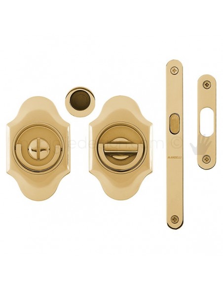 Maniglia per porta a libro Clip Mandelli 1018T con doppio anello con serratura