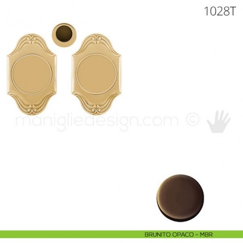 Maniglia per porta scorrevole Clip Mandelli 1028T senza serratura brunito opaco