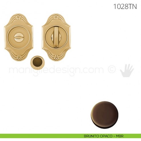 Maniglia per porta scorrevole Clip Mandelli 1028T con nottolino senza serratura brunito opaco