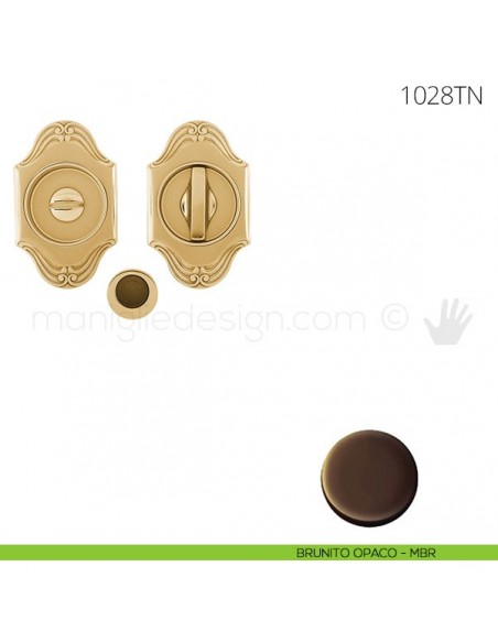 Maniglia per porta scorrevole Clip Mandelli 1028T con nottolino senza serratura brunito opaco