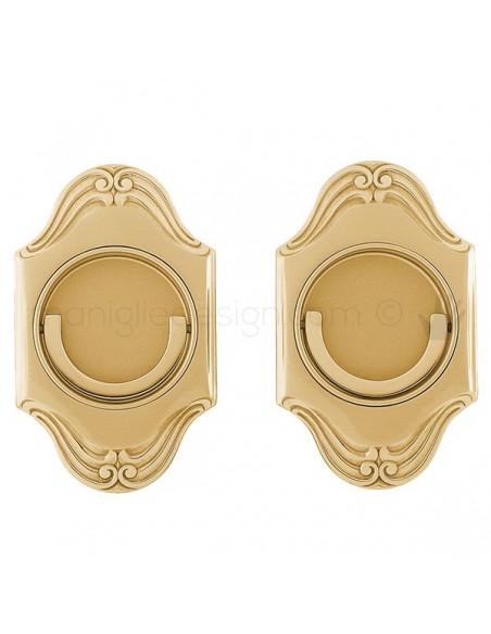 Maniglia per porta a libro Clip Mandelli 1028T con doppio anello folle