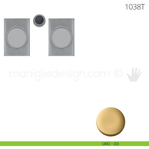 Maniglia per porta scorrevole Clip Mandelli 1038T senza serratura oro