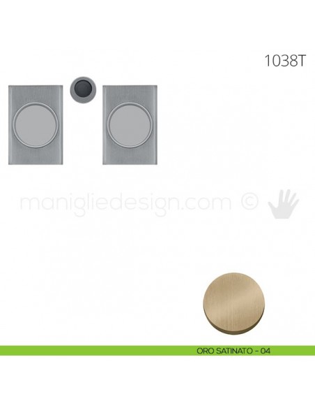 Maniglia per porta scorrevole Clip Mandelli 1038T senza serratura oro satinato