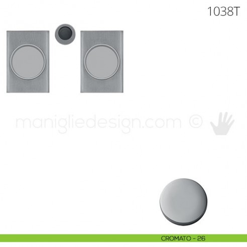 Maniglia per porta scorrevole Clip Mandelli 1038T senza serratura cromato