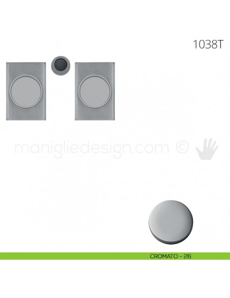 Maniglia per porta scorrevole Clip Mandelli 1038T senza serratura cromato