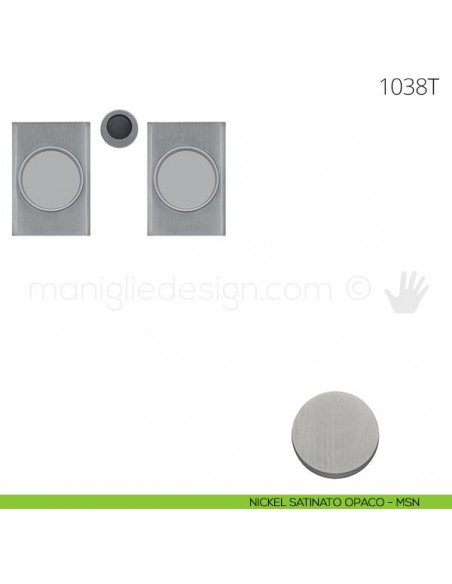 Maniglia per porta scorrevole Clip Mandelli 1038T senza serratura nickel satinato opaco