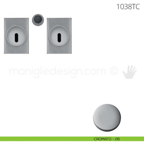 Maniglia per porta scorrevole Clip Mandelli 1038T con chiave senza serratura cromato