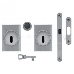 Maniglia per porta scorrevole Clip Mandelli 1038T con chiave e serratura