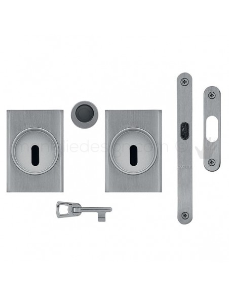 Maniglia per porta scorrevole Clip Mandelli 1038T con chiave e serratura