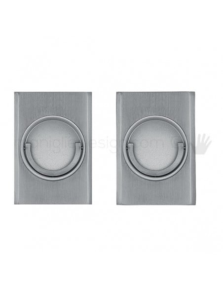 Maniglia per porta a libro Clip Mandelli 1038T con doppio anello folle