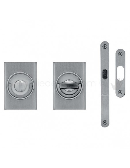 Maniglia per porta a libro Clip Mandelli 1038T con doppio anello con serratura