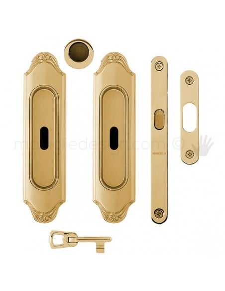 Maniglia per porta scorrevole Clip Mandelli 1028 con chiave e serratura