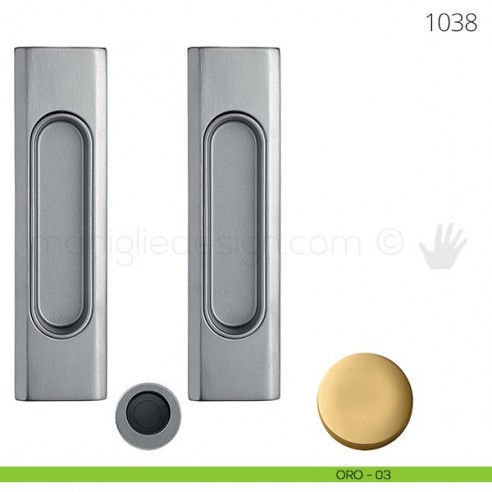 Maniglia per porta scorrevole Clip Mandelli 1038 senza serratura oro