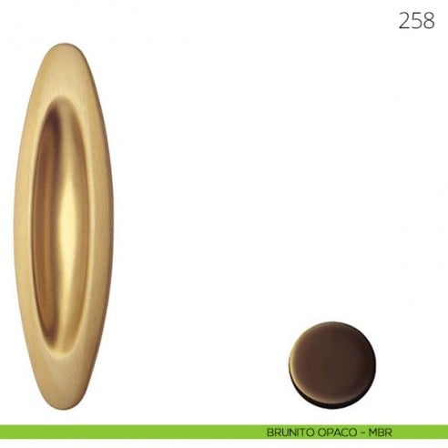 Maniglia per porta scorrevole Mandelli 258 senza foro chiave brunito opaco