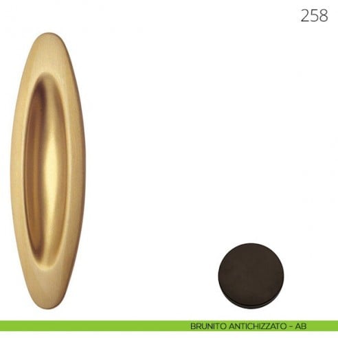 Maniglia per porta scorrevole Mandelli 258 senza foro chiave brunito antichizzato