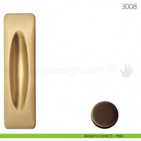 Maniglia per porta scorrevole Mandelli 3008 senza foro chiave brunito opaco