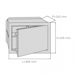 Cassaforte Juwel Keycombi 4884 con combinazione meccanica e chiave dimensioni 2