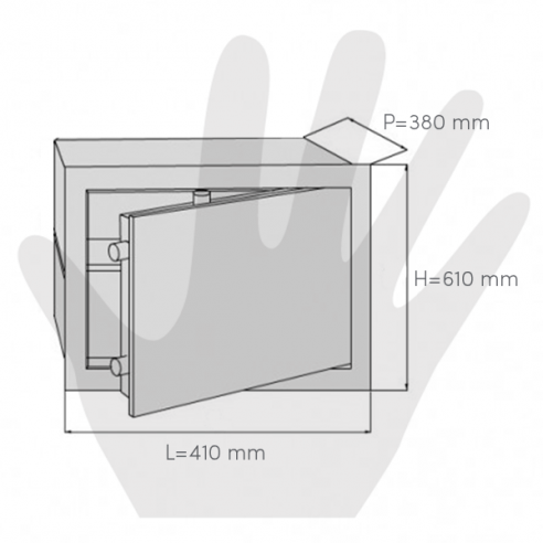 Cassaforte Juwel Electron Deposafe 6874 con combinazione elettronica dimensioni