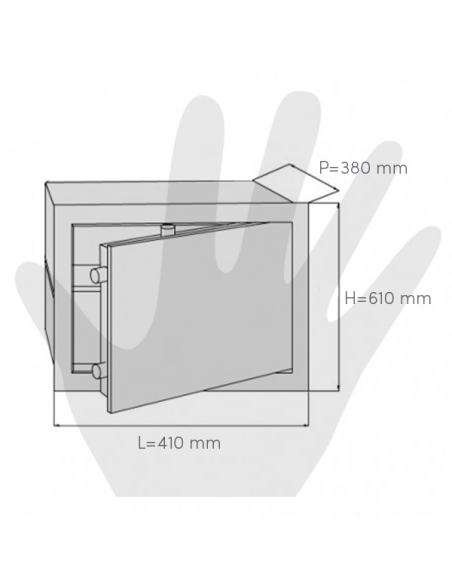 Cassaforte Juwel Electron Deposafe 6874 con combinazione elettronica dimensioni