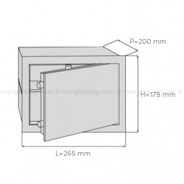 Cassaforte Juwel Frankfurt 7203 con chiave dimensioni 2