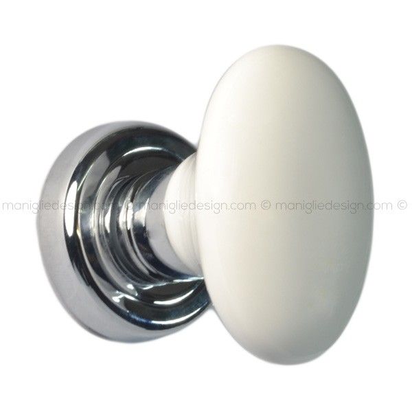 Maniglia Doppia Per Porta In Porcellana Bianca - Pomello Elegante Con Stanghetta Quadra 6mm, Rif. 211612 - Foto 8