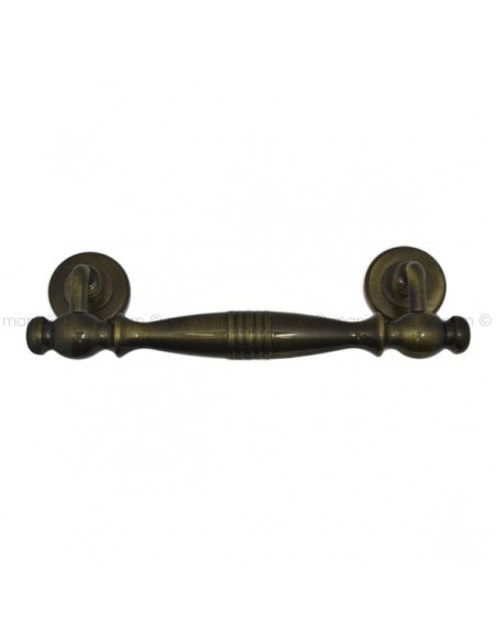 Maniglione per portone ottone bronzato graffiato Brahma Nestori