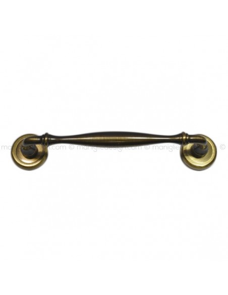Maniglione per portoncino ottone bronzato graffiato Tuareg Nestori