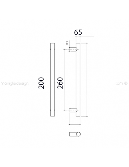 Maniglione per porta argento antico Tuareg Nestori