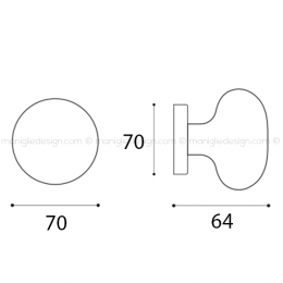 Pomello fisso ottone bronzato graffiato Giada Nestori 2
