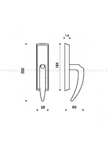 Maniglia cremonese per finestra Calliope Kleis