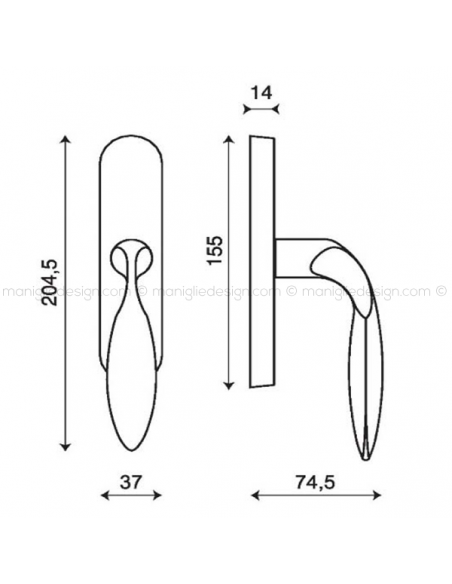 Maniglia cremonese per finestra Antalya Kleis