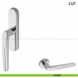 Maniglia cremonese per finestra Cut Kleis silver 2