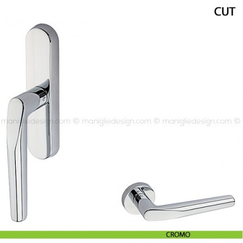 Maniglia cremonese per finestra Cut Kleis silver