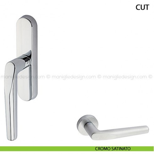 Maniglia cremonese per finestra Cut Kleis silver